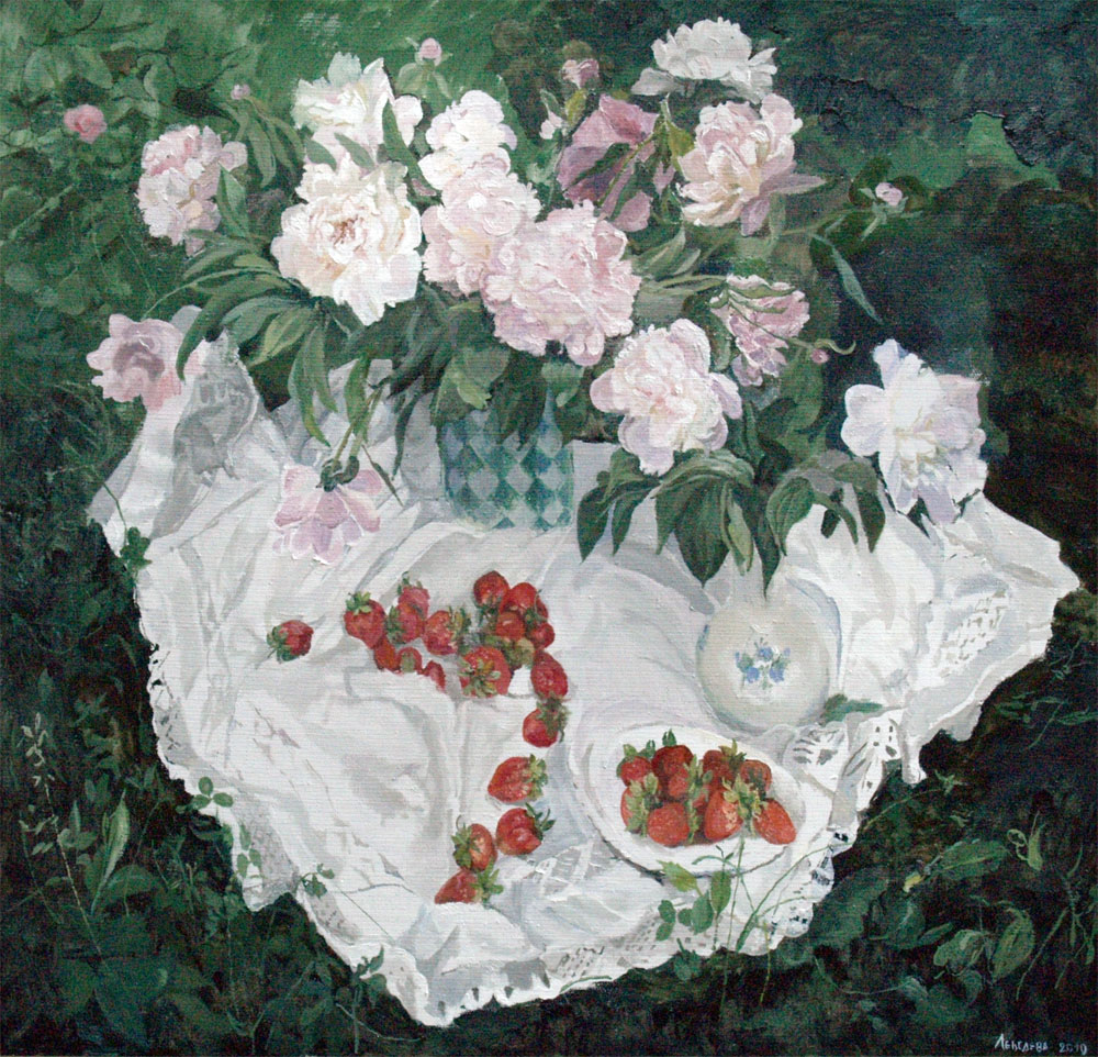 «Півонії». 2010. Полотно, олія